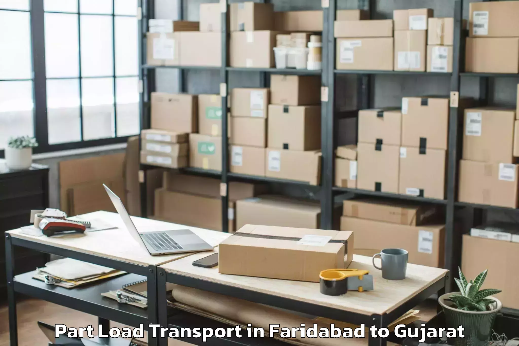 Faridabad to Porbandar Airport Pbd Part Load Transport Booking